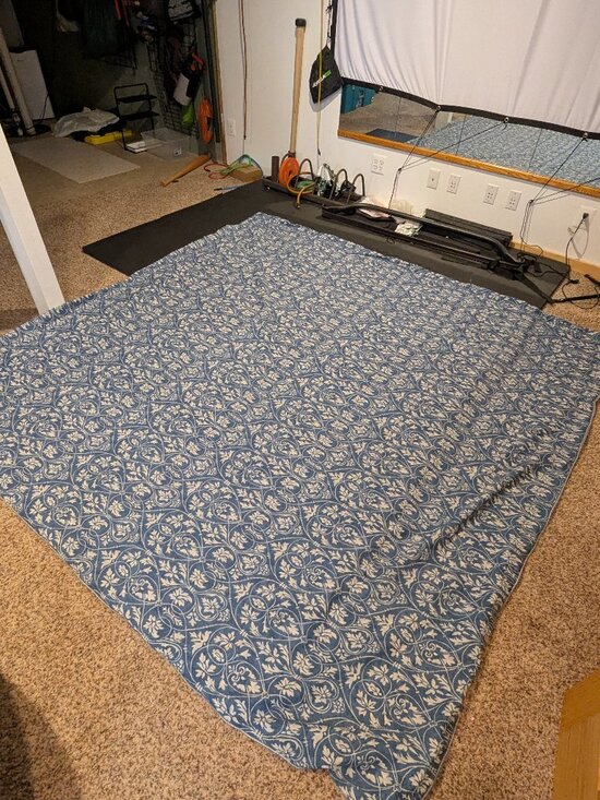 Eastern Accents Other - Eastern Accents Queen Duvet Cover, Blue Block Print